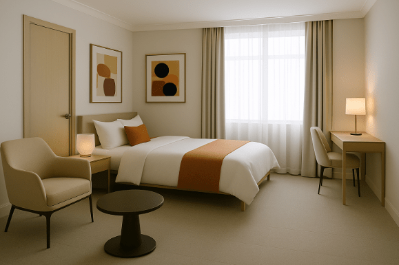 Tapijttegels in het hotelkamerinterieur: de juiste balans tussen sfeer, akoestiek en dagelijkse praktijk