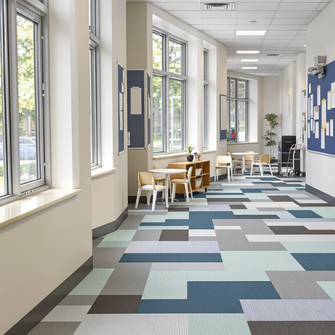 Tapijttegels in scholen