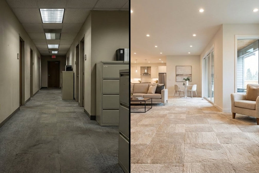 De comeback van tapijttegels: van kantoor naar thuis